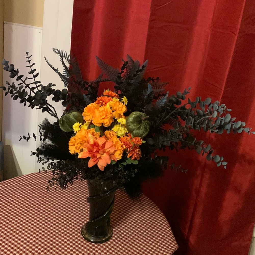Hand Crafted- Fall Faux Floral Arrangement